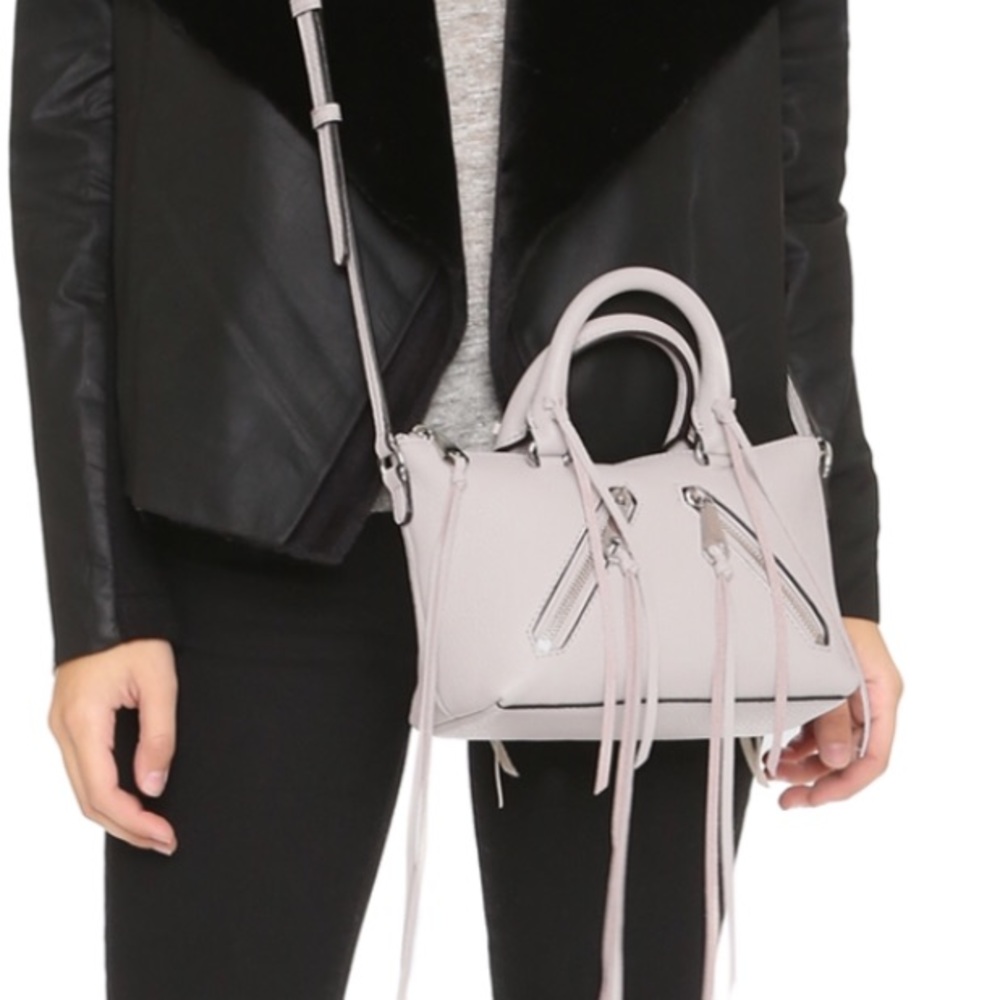 Rebecca minkoff ivory micro mini Moto satchel